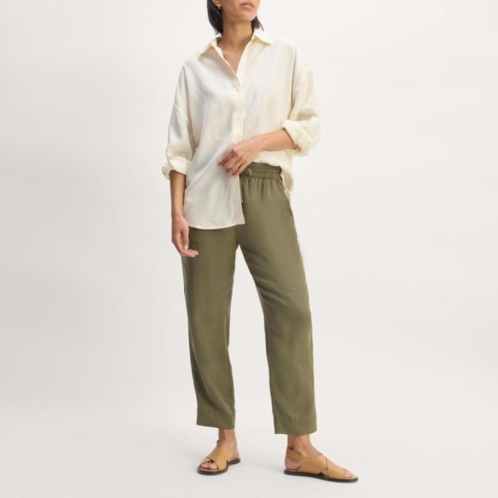 Everlane The Tapered Pant Butterlite Kalamata Green Women’s Size S